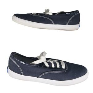 Keds Girls size 4 W4200 Navy Blue Canvas Sneakers Lace Up Comfort Casual‎ Shoes